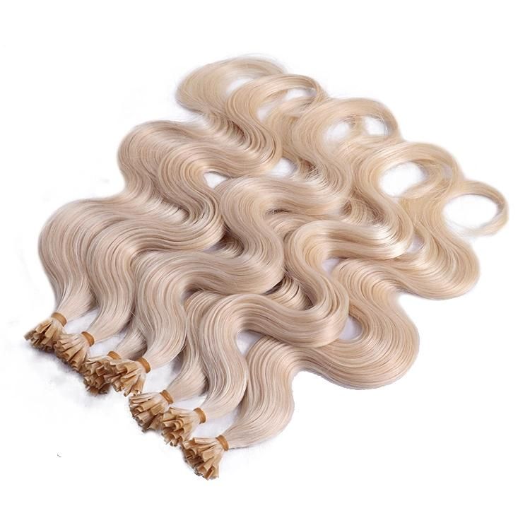 Wholesale 12A Raw Virgin Body Wave U Tip Human Hair Extension #Blond