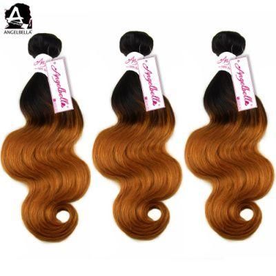 Angelbella Hair Weaves Body Wave Omber Color 1b#-30# No Shedding Human Hair Weft Bundles