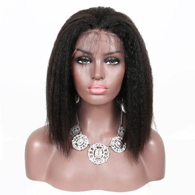 Brazilian Kinky Straight Wigs W Baby Hair Remy 13X4 Pre Plucked Yaki Lace Front Human Hair Wig for Black Women Wigs