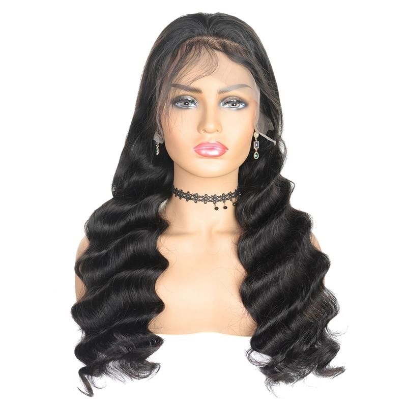 Factory Price High Quality 8A Brazil Human Hair Loose Wave Wig Swiss Lace 150% 13*4 Remy Hair Wig