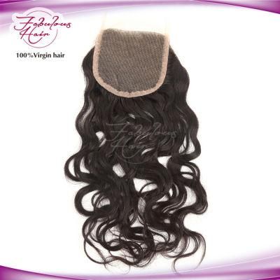 Cheap Wet and Wavy Peruvian Virgin Human Hair Lace Closure