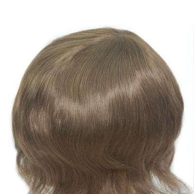 Ljc704b 4 Clips Around Perimeter Natural Hair Toupee