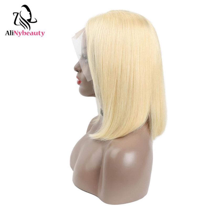 Alinybeauty 100% Human Hair Bob Wig Lace Front Wig