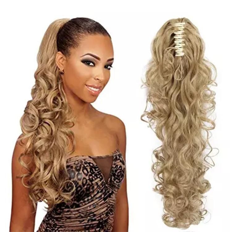 Kbeth Water Wave Ponytail Human Hair Extension for White Women 2021 Fashion Remy Custom 613 Brown Blode Ombre Colors Grilfreind Birthday Gift Extensions