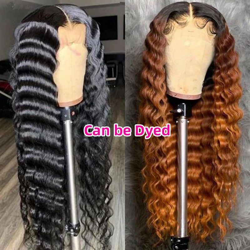 20inch Brazilian Loose Deep Wave Wig Curly 360 Lace Frontal Preplucked with Baby Hair Remy Wig
