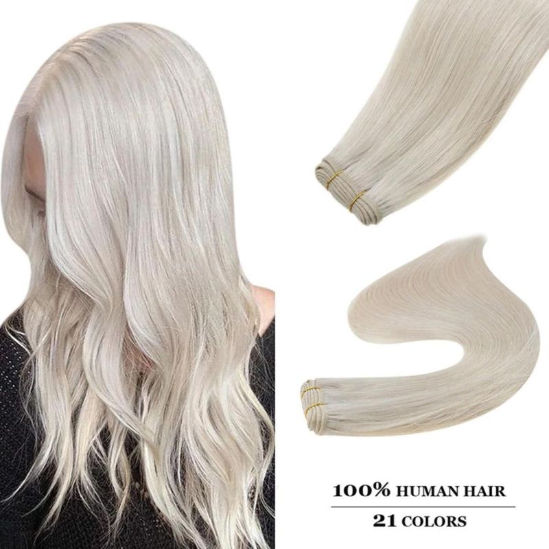 Colors Hair Weft Extensions Brazilian Human Hair 14-24" Soft Hair Bundles for Women Hair Weaves Sew in Hair Extensions
