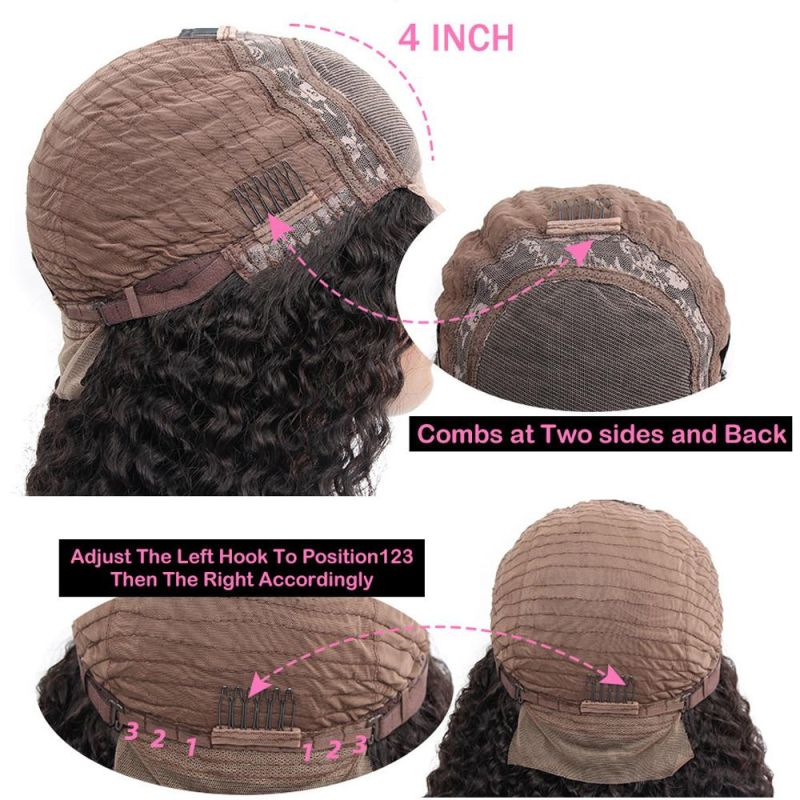 Wholesale Jerrycurly Bob Hair Wigs 4X4 Lace Frontal Bob Hair Wigs 150 Density Brazilianvirgin Human Hair Wigs 10 Inch