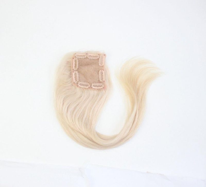 Human Hair Blond Color Lace Closure with Clips