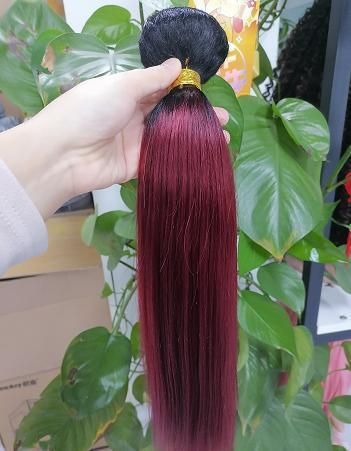 Wholesale Red Color Human Hair Extension Vendors Cheap Price Hair Blend Bundles