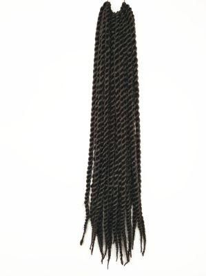 24 Inch Synthetic Hair Kanekalon Twist Braiding Hair Extensions 22strands/Piece #1 Flame Resistant Crochet Hair Braids