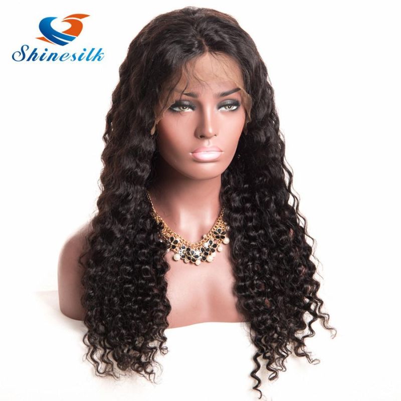 Wonderful Women Glueless Pre Plucked Lace Front Human Hair Wigs Brazilian Deep Wave Wig with Baby Hair Non Remy No Shedding