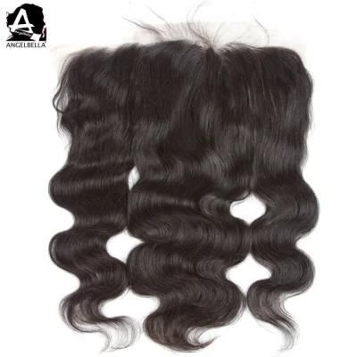 Angelbella Wholesale Price Swiss Lace Frontal 13X6 Body Wave Free Parting Human Hair Silk Frontal