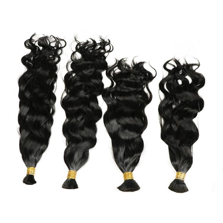 Wholesale Indian Human Hair Bundles Virgin Hair Bulk Braiding Hair Extension