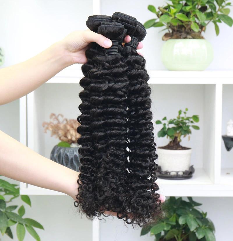 Luxuve 100% Pure Unprocessed Indian Virgin Human Hair Weaving Deep Wave Bundles Deals with Frontal Silk Base Lace Top Closure