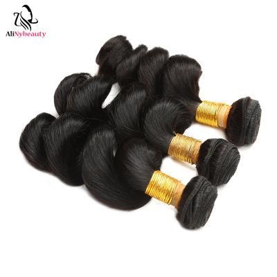 Bset 100% Raw Virgin Human Hair Weave Loose Wave Mink Cuticle Aligned Brazilian Human Hair Weft