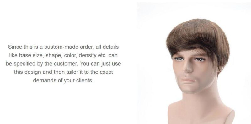 Custom Made High Qualiy Men′s Wigs - Tailored for Comfort and Discretion