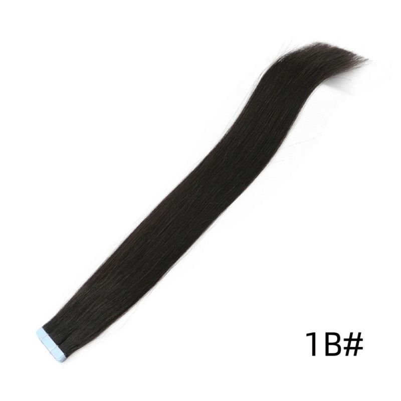 Human Hair Tape Extensions European Natural Seamless Skin Weft 18" Black Brown Blonde 100% Virgin Remy Hair 40 PCS