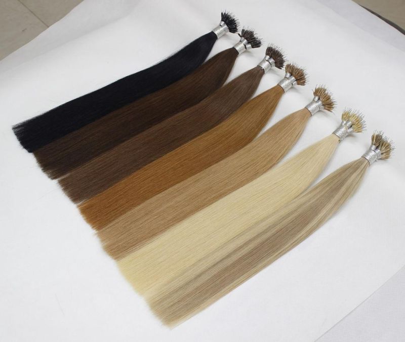 Nano Ring Extensions Brazilian Straight Human Hair Bundles Back Brown Blond Color Remy Human Hair Extensions