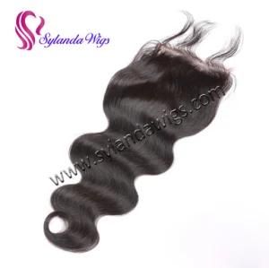 Brazilian Virgin Remy Body Wave 4&quot;X4&quot; Silk Base Closure #1b Human Hair Closure with Free Shipping