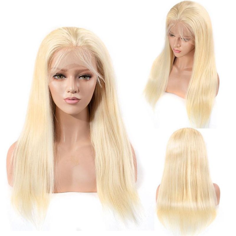 Wholesale 613 Blonde 13X4 Lace Frontal Wig Cheap Brazilian Remy Long Straight Hair Lace Front Wig Human Hair Wigs for Woman