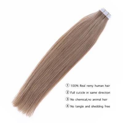 2.5g/PC Tape Hair Extensions Salon Skin Weft Tape Straight European Hair Adhestive Extensions 24&quot;26&quot; Remy Hair