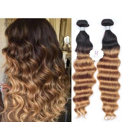 Brazilian Ombre Deep Wavy Hair, Ombre Deep Wave 3PCS Cheap Brazilian Ombre Hair Extensions Deep Curly Cheap Ombre Bundles of Hair
