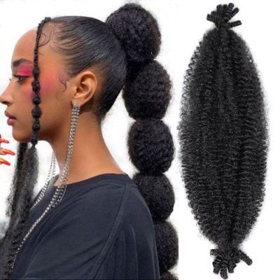 24&quot; Afro Kinky Curly Bulk Hair Synthetic Silk Wavy Crochet Hair Braids Extension