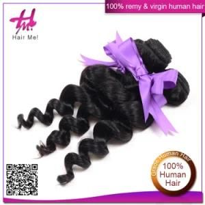 Unprocessed Natural Black Loose Wave Peruvian Virgin Human Hair