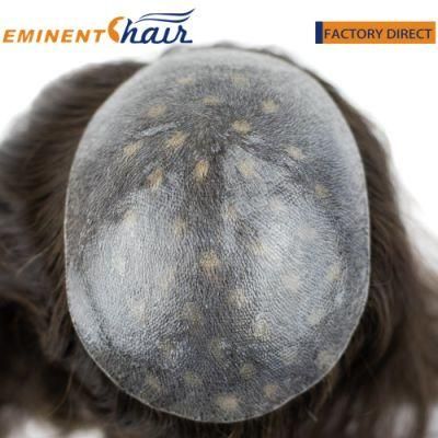 Human Hair Natural Effect Full Skin Women&prime;s Toupee