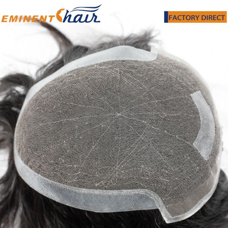 Custom Made Men′s Lace Hair Prosthesis Toupee