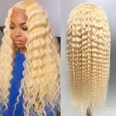 100% Human Hair Cuticle Aligned Virgin Hair Wigs Swiss Transparent HD Lace Front Wig Blonde 613 Full Lace Wig