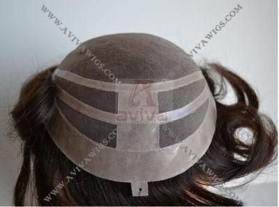 Men&prime;s Toupee Human Hair Replacement