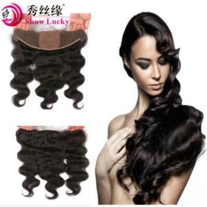 Body Wave Nature Black Mongolian Virgin Human Hair Free Part High Density 13X4 Silk Base Frontal