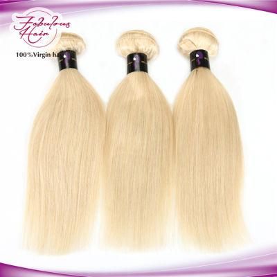 Straight Blonde Color Hair Weft Extension&prime;s Indian Remy Hair