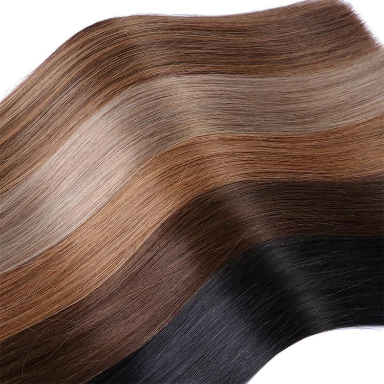 Wholesale Double Drawn Peruvian Straight 10A Nano Ring Tip Hair Extensions Wefts