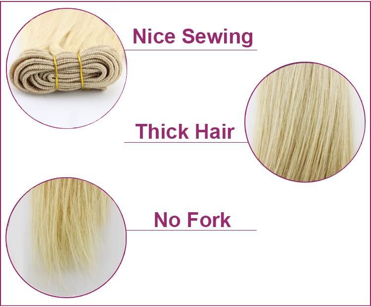 Human Hair Extensions 14" New Fashion European Pure Blonde Remy Lbh 028