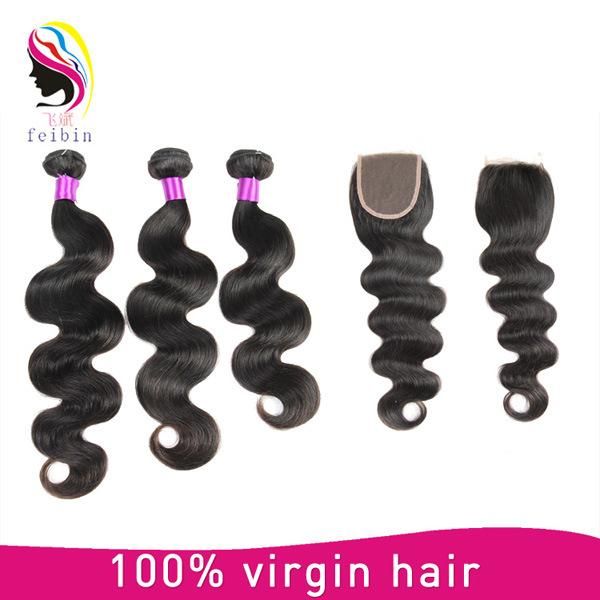 Wholesale Body Wave Brazilian Hair Remy Virgin Human Hair Weave with Frontal