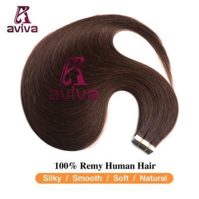 Aviva Hair Extension Tape in Hair Extension Virgin Hair Skin Weft PU Tape Human Hair Extension (AV-TP0022-2)