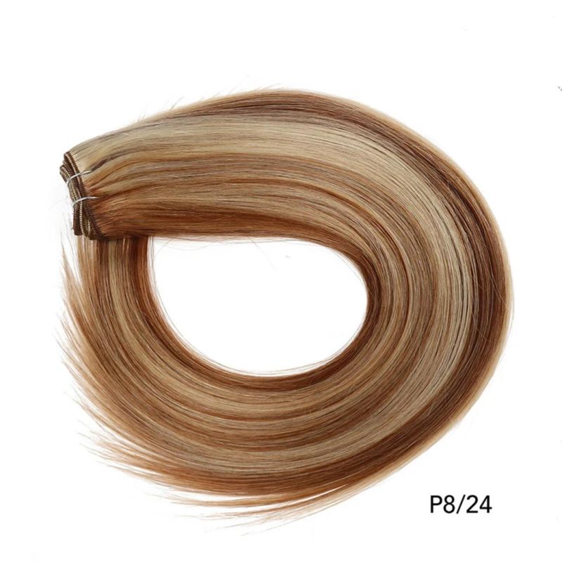 Ombre Brazilian Straight Human Hair Weaves Bundle 10"-30" Blond Brown Brazilian Human Hair Remy Hair Extensions