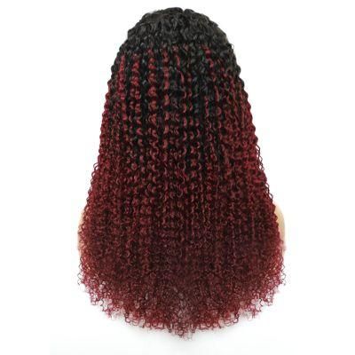 Kbeth Kinky Curly Lace Wig for Black Women Gift Summer Black Red Color 4X4 Human Bob Wigs Supplier