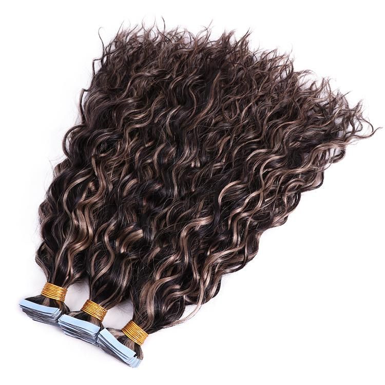 European/Indian/Brazilian/Russian Tape in Remy Human Hair Extension Piano Color