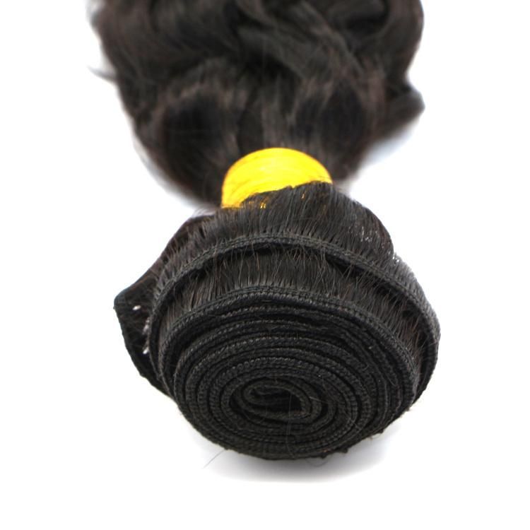 Unprocessed Natural Black Water Wave Brazilian Human Hair Bundles