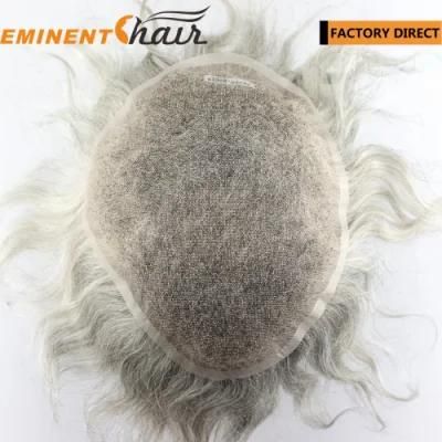 Custom Indian Hair Lace Base Human Hair Replacement Men&prime;s Toupee