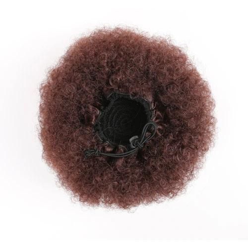 Kinky Curly Synthetic Kanekalon Fiber Afro Bun for Black Women