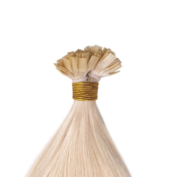 12A Raw Remy Virgin European Hair Double Drawn Flat Tip Human Hair Extension #613