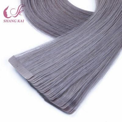 Top Grade Raw Cambodian Human Dark Grey Tape Brazilian Hair