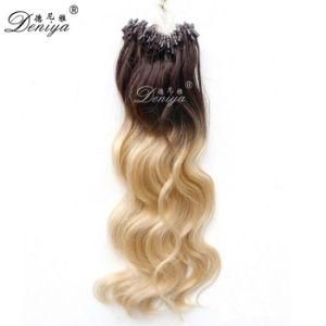Fashion Ombre Color Top Quality Pre-Bonded Micro Loop Ring Keratin Remy Human Hair Extension
