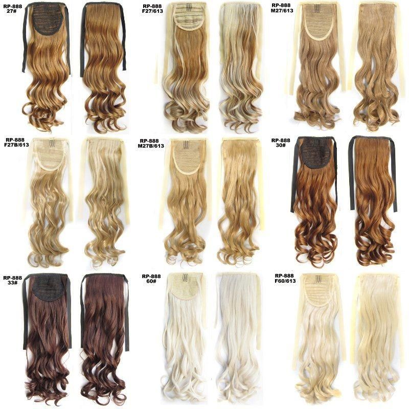 Natural Wavy Ribbon Synthetic Tie up Ponytail Hair Extension