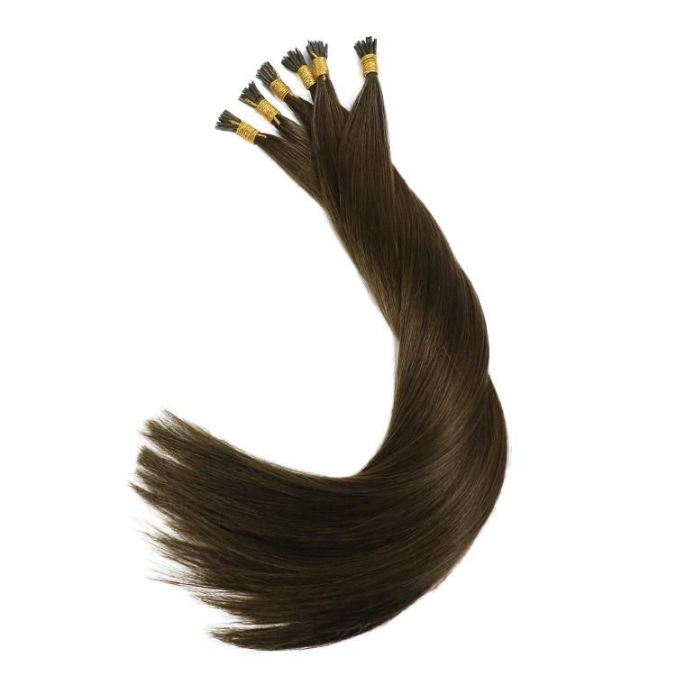 Wholesale European Double Drawn Cuticle Remy Straight I Tip Human Hair Extensions