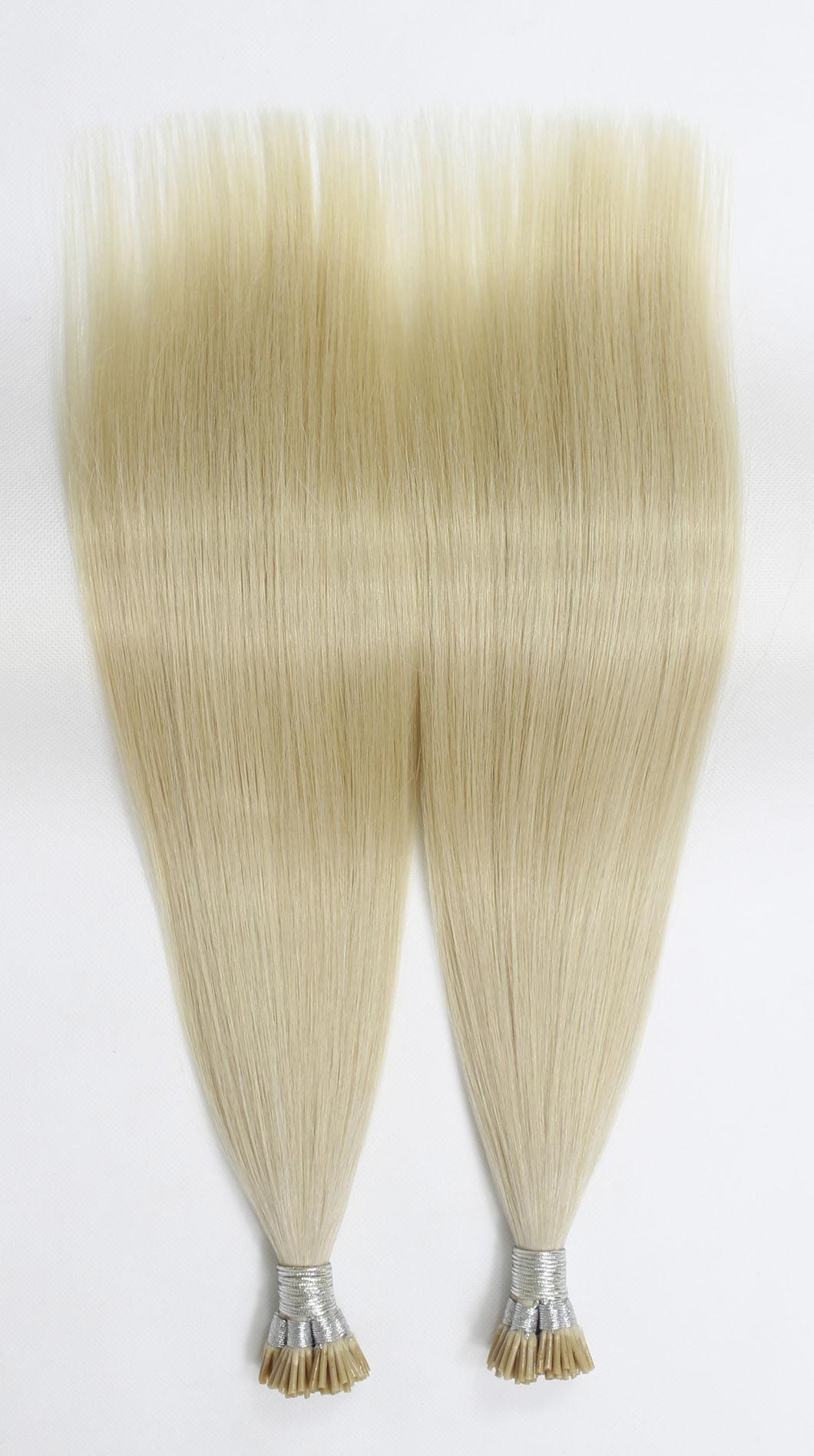 Cheap 613 Blonde Color Brazilian Straight Remy Human Hair Bundles I-Tip Extensions